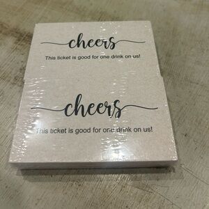 Drink tickets for wedding or special event 
100 tickets